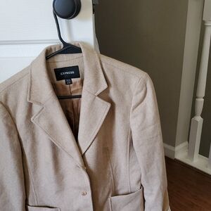Express Women's Beige Corduroy Blazer